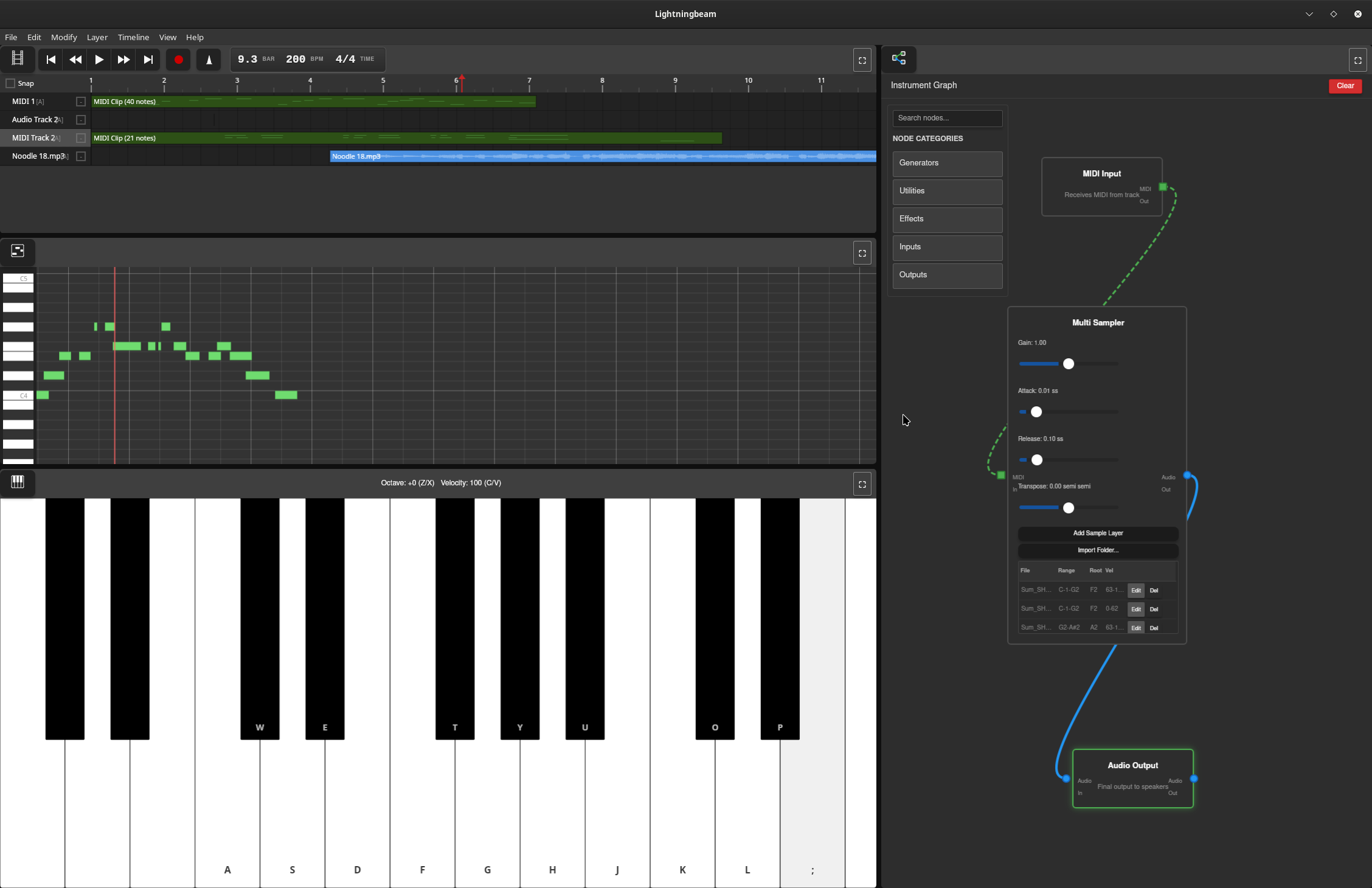 Music Editing View